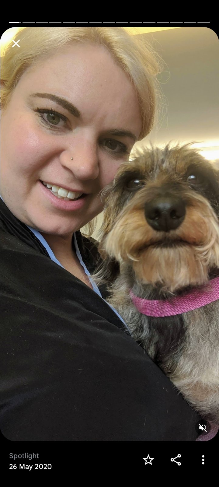 Phoebe Harris, dog groomer