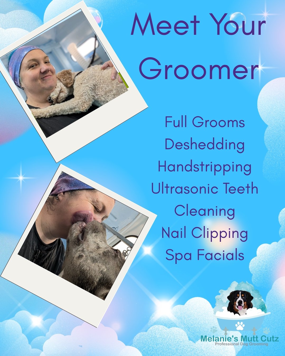 Melanie, dog groomer